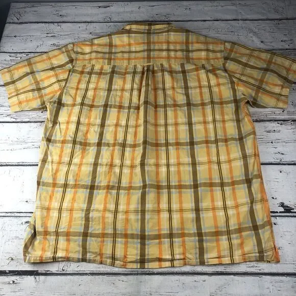Enyce Shirt Men 3XL Plaid Button Up Short Sleeve Collared Cotton Polyester Shirt - Picture 10 of 10